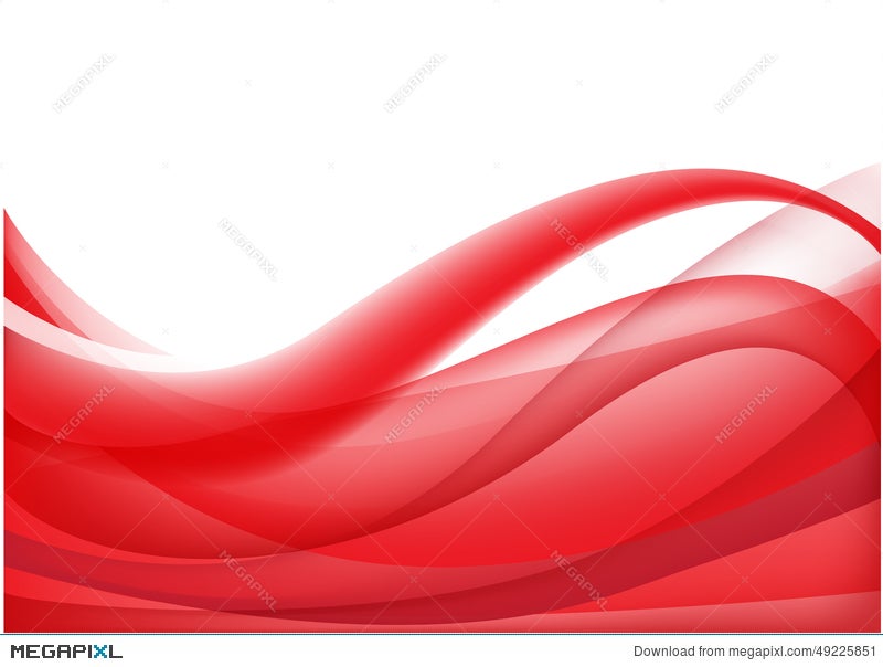 Vector Abstract Red Wavy Background, Wallpaper Illustration 49225851 -  Megapixl