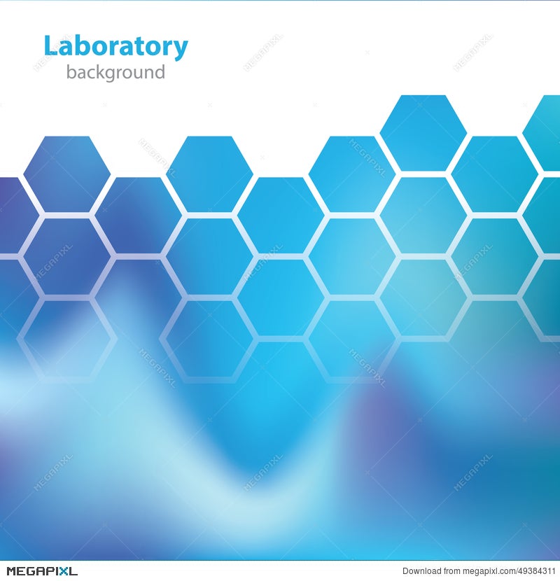 Science And Research - Laboratory Blue Background - Illustration 49384311 -  Megapixl