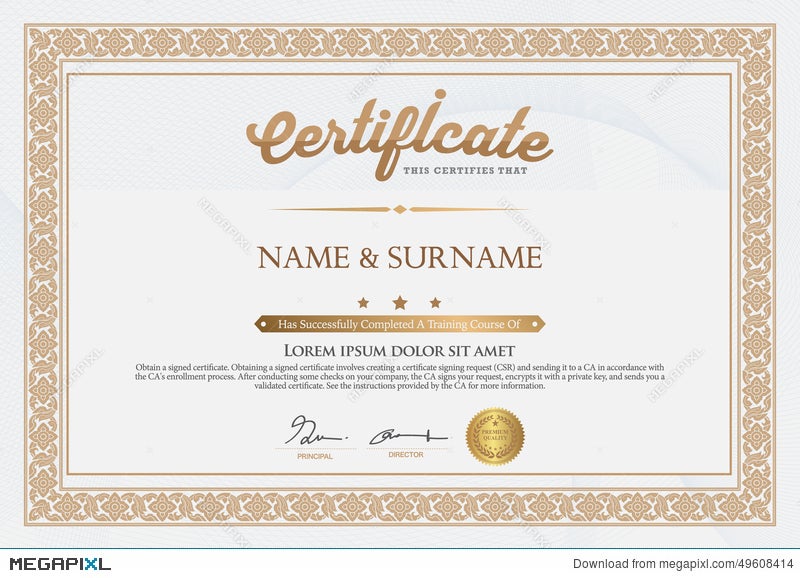 certificate design illustrator