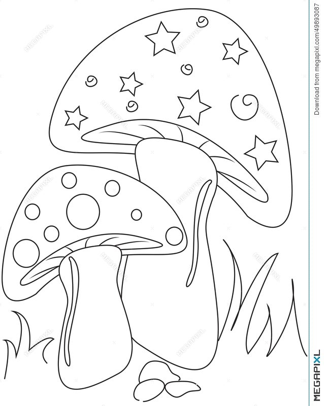 92 Coloring Pages Cute Mushrooms  Latest Free