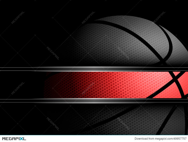 Basketball On Black Background Illustration 49957757 - Megapixl