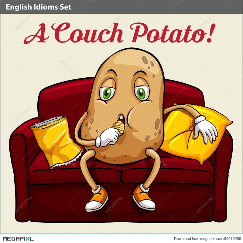 A Couch Potato Illustration 50510258 Megapixl
