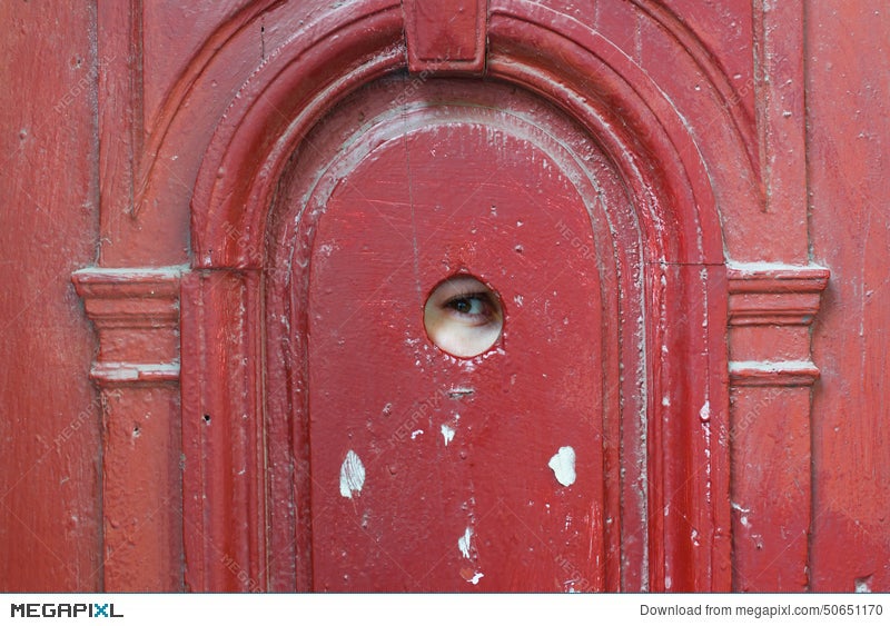 Eye Spy Through The Looking Hole Stock Photo 50651170 Megapixl