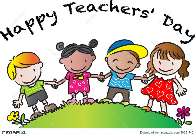 Happy Teachers Day Illustration 50851740 - Megapixl