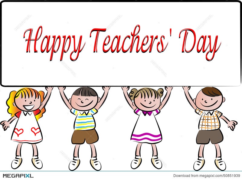Happy Teachers Day Illustration 50851939 - Megapixl