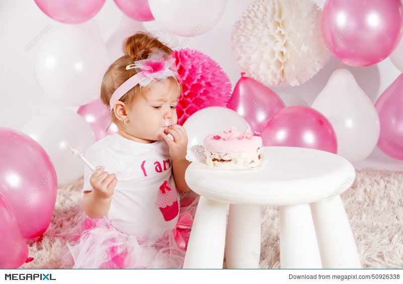 Baby Girl Eating a Cake · Free Stock Photo