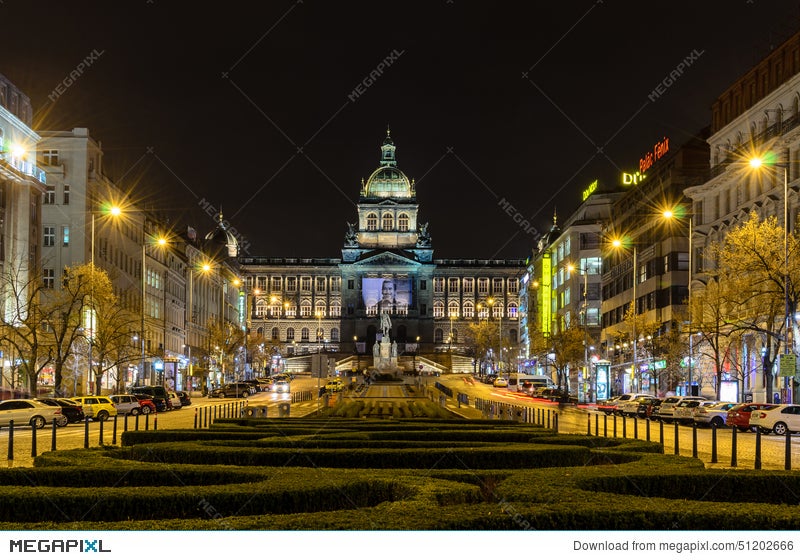 Wenceslas Square Vaclavske Namesti Stock Photo Megapixl