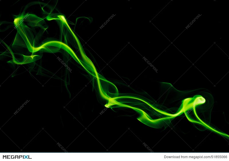 Black Background With Green Smoke