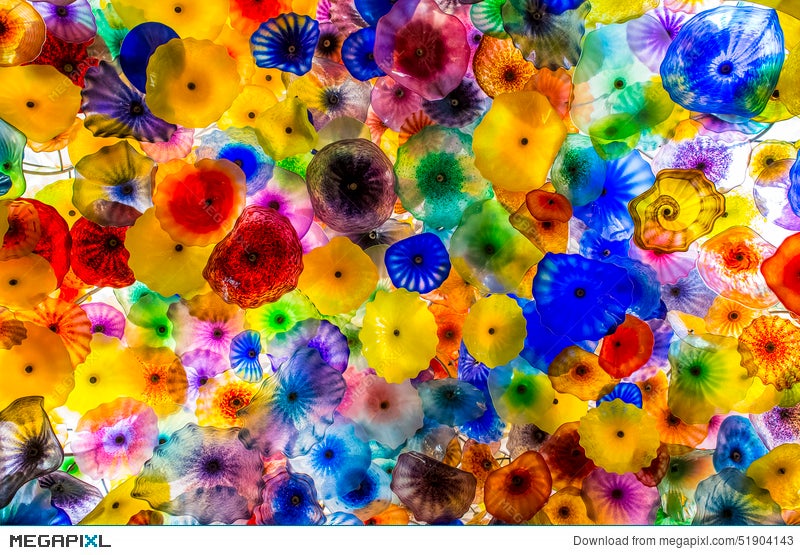 Bellagio Glass Flowers Stock Photo 51904143 Megapixl