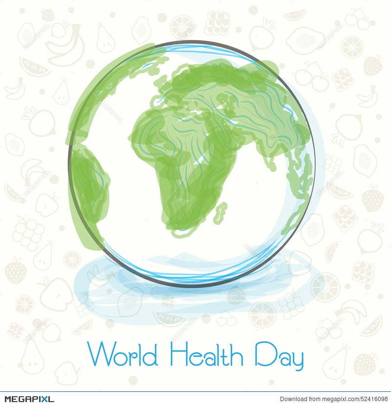 World Health Day Concept With Globe. Illustration 52416098 - Megapixl