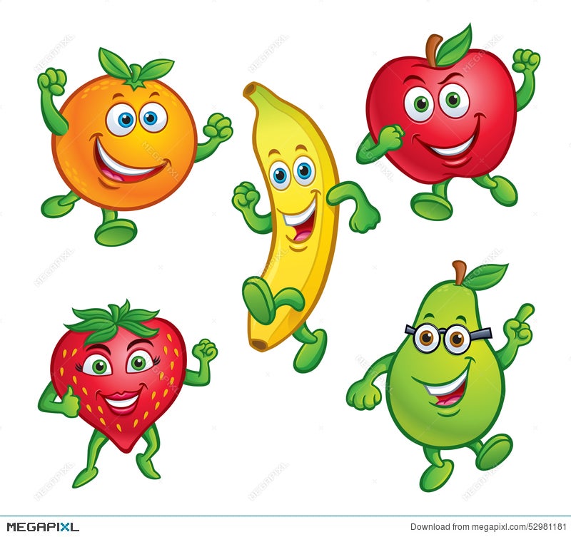 funny fruit cartoons