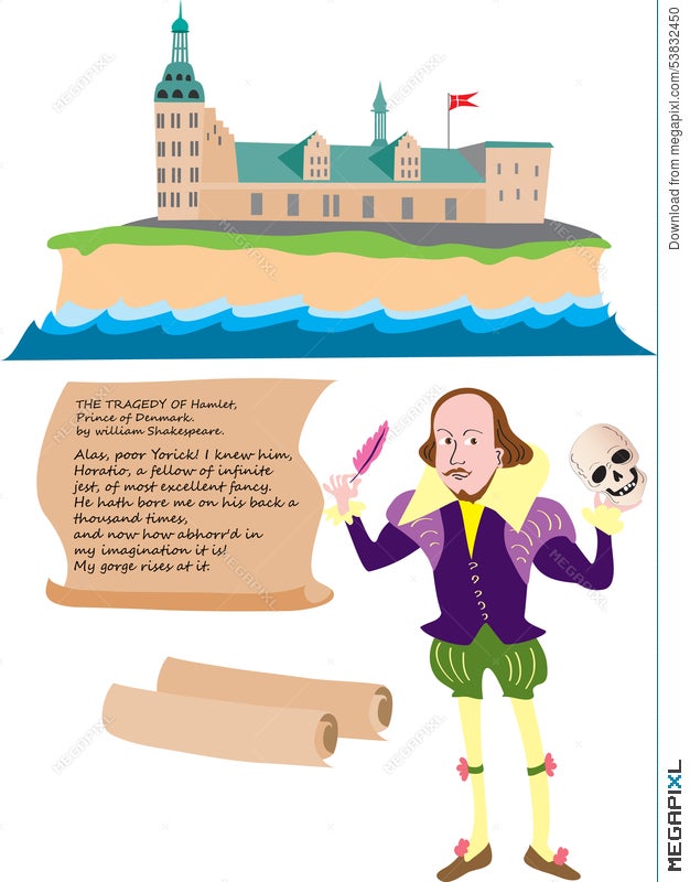 William Shakespeare-Hamlet Illustration 53832450 - Megapixl