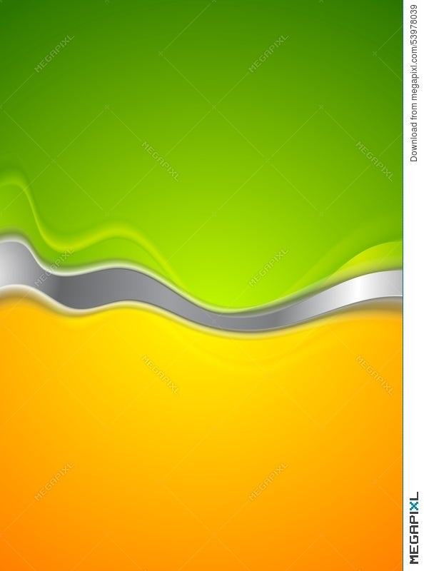 Abstract Green And Orange Background Illustration 53978039 - Megapixl