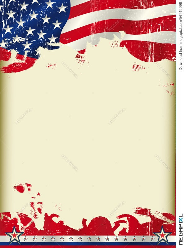 American Poster Waving Flag Background Illustration Megapixl