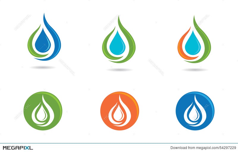 water drop logo illustration 54297229 megapixl