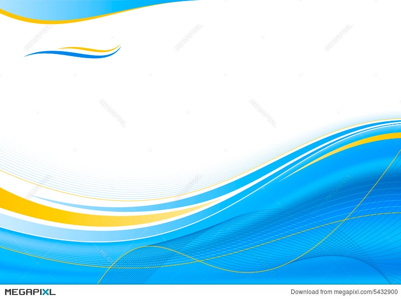 Blue Orange Wave Illustration 5432900 - Megapixl