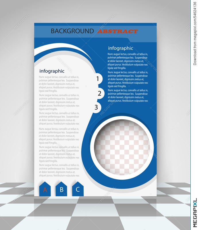 Blue Flyer Design Illustration 54624136 - Megapixl