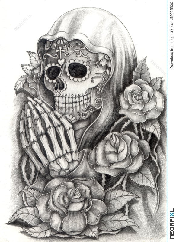 death skull drawing
