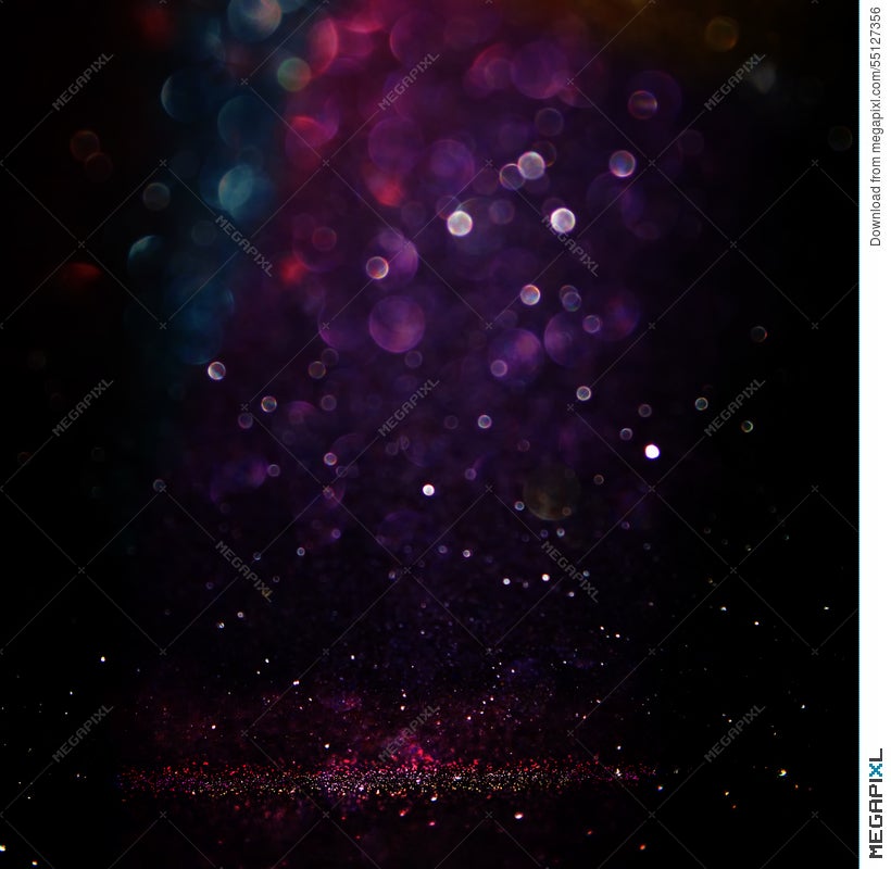 Glitter Vintage Lights Background. Light Silver, Purple, Blue, Gold And  Black. Defocused. Stock Photo 55127356 - Megapixl