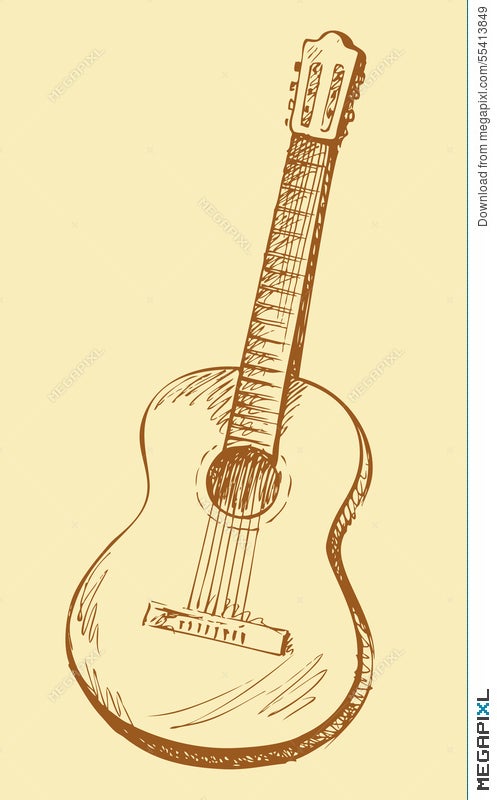 Acoustic Guitar Drawing Images - Free Download on Freepik