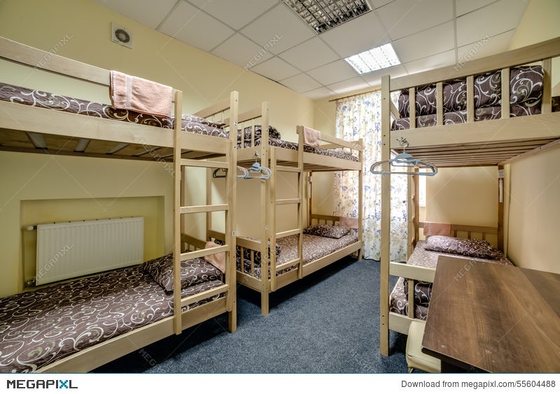 Small Hostel Room With Bunk Beds Stock Photo 55604488 Megapixl Small Hostel Room With Bunk Beds