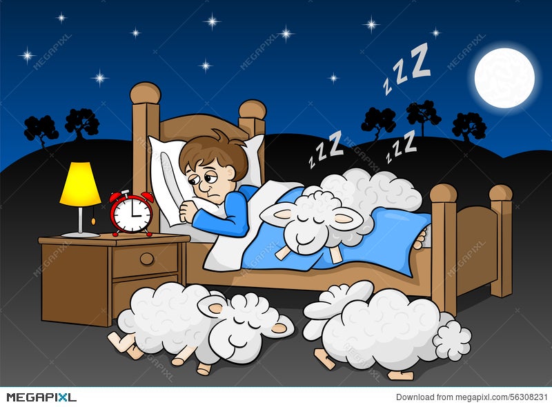 cartoons asleep in beds