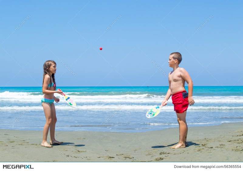 playing beach ball