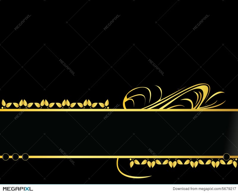 Gold And Black Leaf Banner Background Illustration 5679217 Megapixl