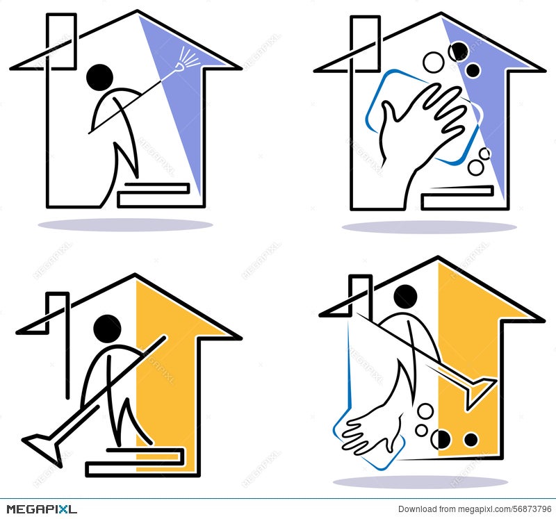 House Cleaning Logo Set Illustration 56873796 Megapixl