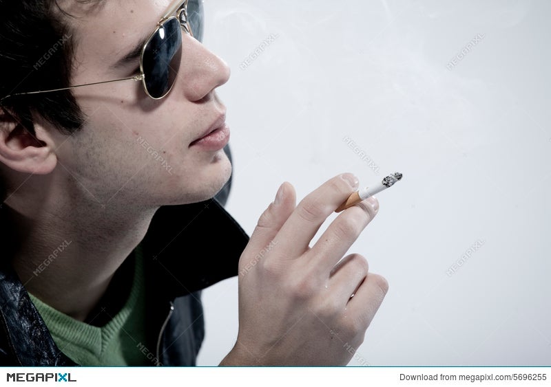 Boy Smoking A Cigarette Stock Photo 5696255 Megapixl