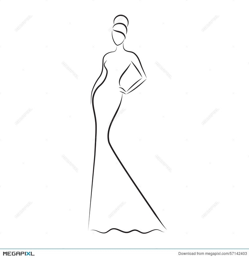 Beautiful Slim Women Sketch Vector Illustration Nine Head Fashion Figure  Templates Fashion Models Walking On The Podium Stock Illustration -  Download Image Now - iStock