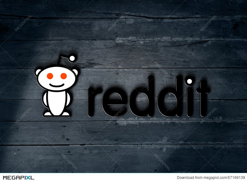 Reddit Social Media Logo On Dark Stock Photo Megapixl