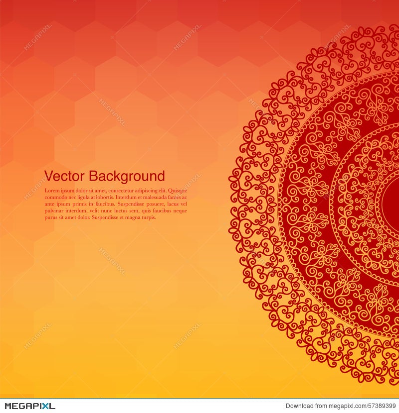 Colour Henna Mandala Background Illustration 57389399 - Megapixl