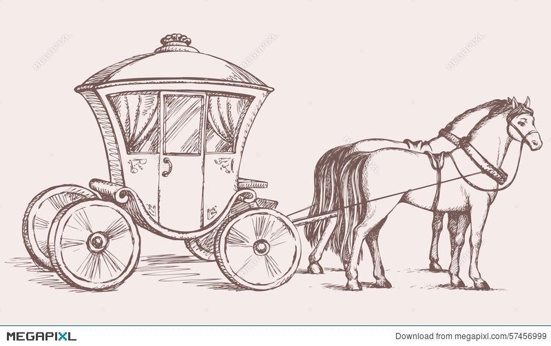 Carriage Vector Drawing Illustration 57456999 Megapixl