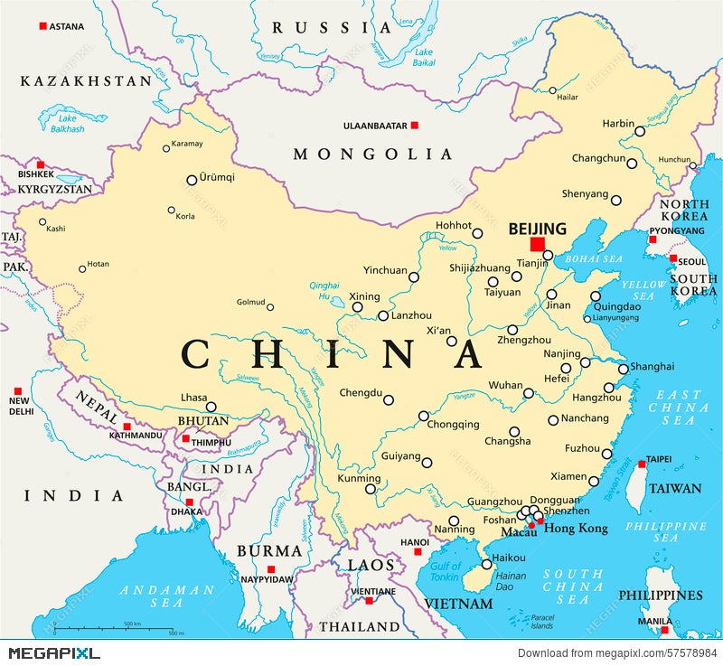 China Political Map. Usa Maps. US Country Maps