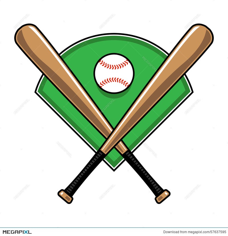 Baseball Bats And Ball Illustration 57637595 - Megapixl