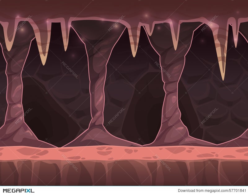 Seamless Cartoon Cave Landscape Illustration 57701841 - Megapixl