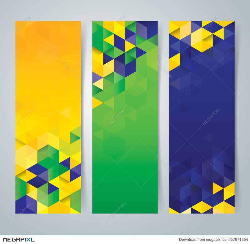 Collection Banner Design, Brazil Flag Color Background. Illustration  57871554 - Megapixl