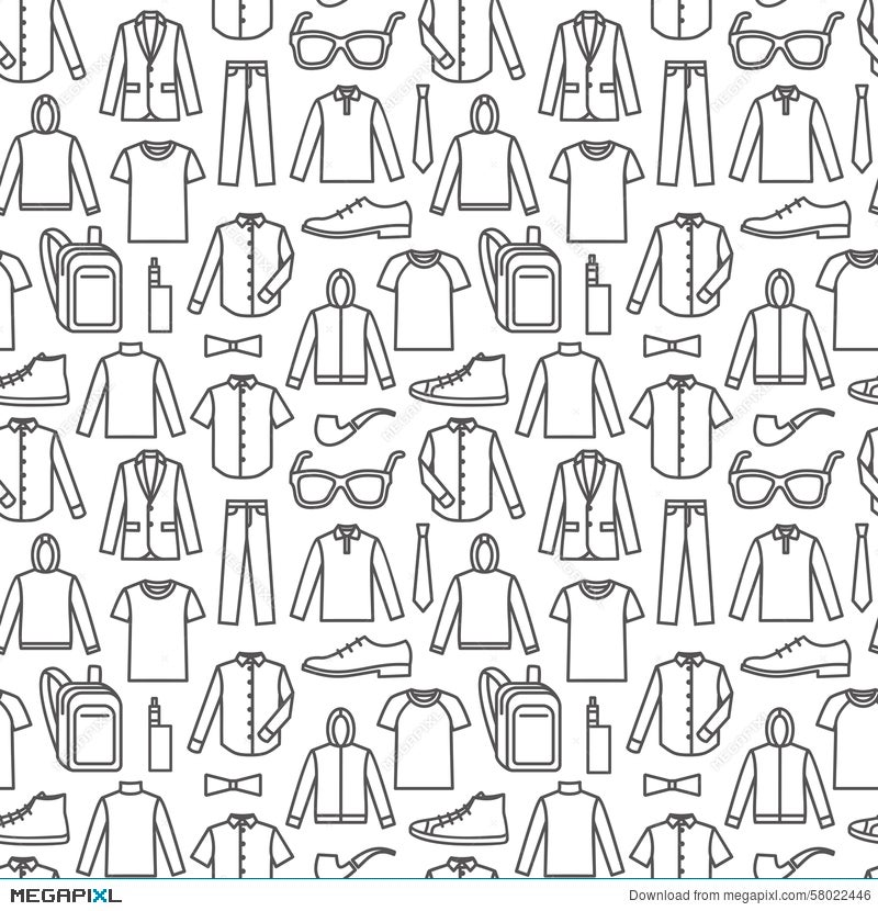 Endless Clothes Background Illustration 58022446 - Megapixl