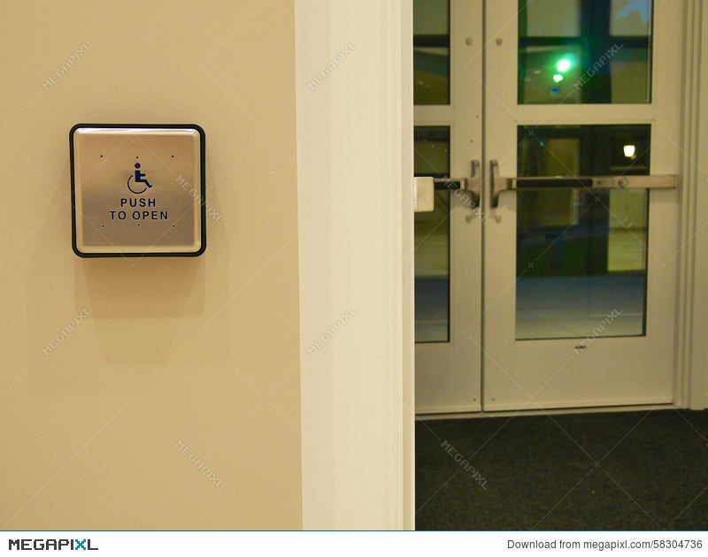 Handicap Door Button Stock Photo 58304736 Megapixl