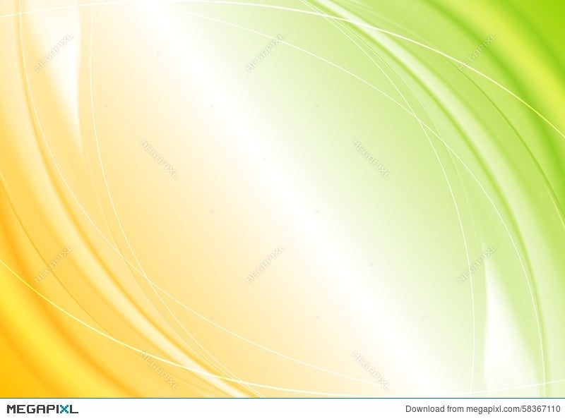 Abstract Green Orange Wavy Template Design Illustration 58367110 - Megapixl