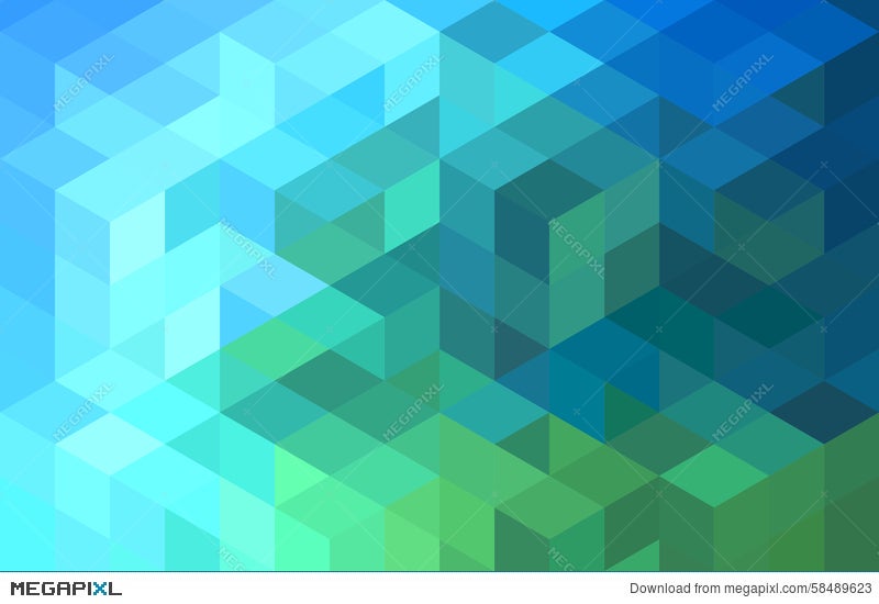 Abstract Blue Green Geometric Background, Vector Illustration 58489623 -  Megapixl