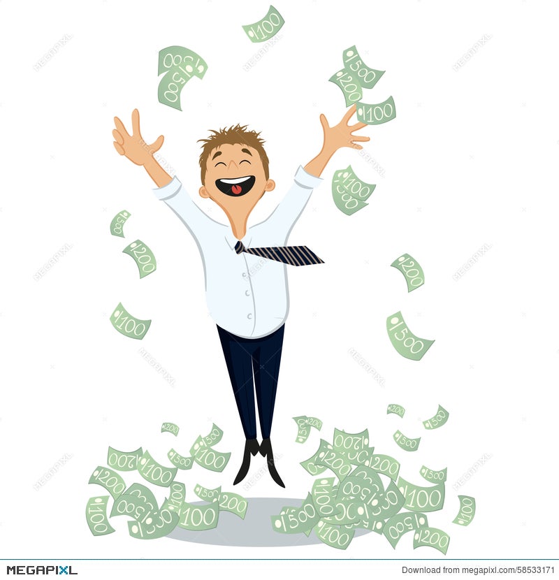 Happy Rich Man Illustration 58533171 - Megapixl