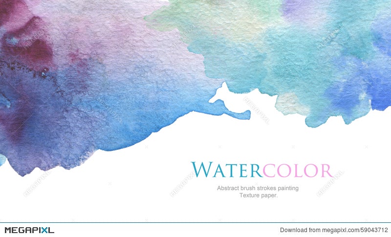 Abstract Acrylic And Watercolor Brush Strokes Painted Background Stock  Photo 59043712 - Megapixl