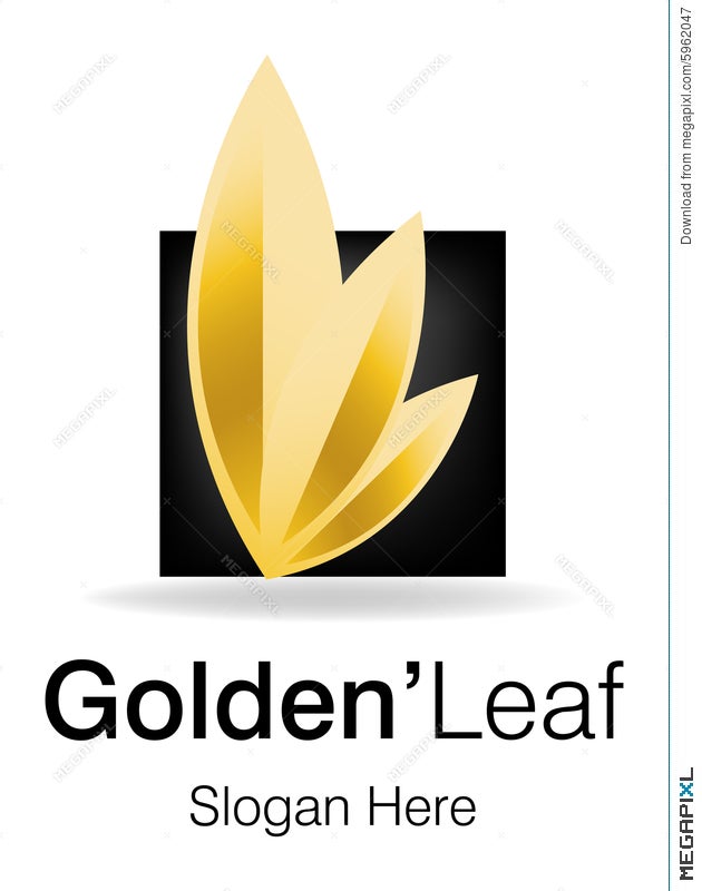 Golden Leaf Logo Illustration Megapixl Golden Leaf Logo Illustration Megapixl