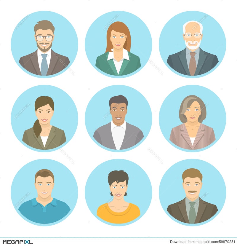 Man avatar icon flat Royalty Free Vector Image