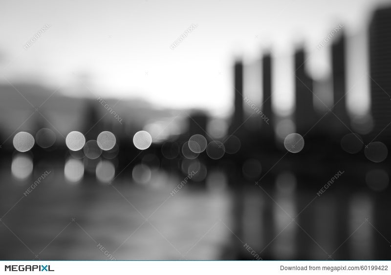 City At Night - Blur Photo,Black And White Bokeh Background Stock Photo  60199422 - Megapixl