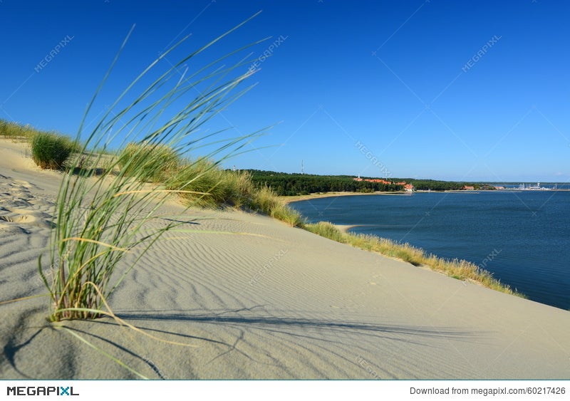 View From The Parnidis Dune Over Nida And The Curonian Lagoon Nida Lithuania Stock Photo 60217426 Megapixl