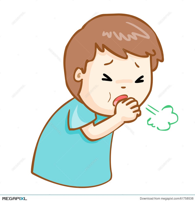 Coughing Man Cartoon Illustration Illustration 61758538 - Megapixl