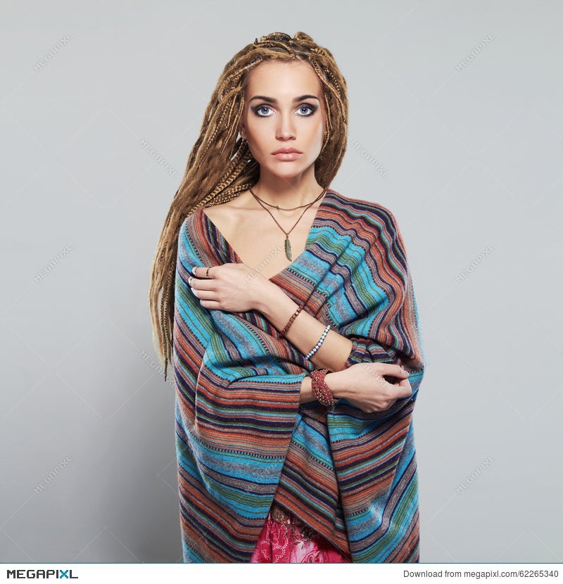 Beautiful Girl With Dreadlocks Pretty Young Woman With